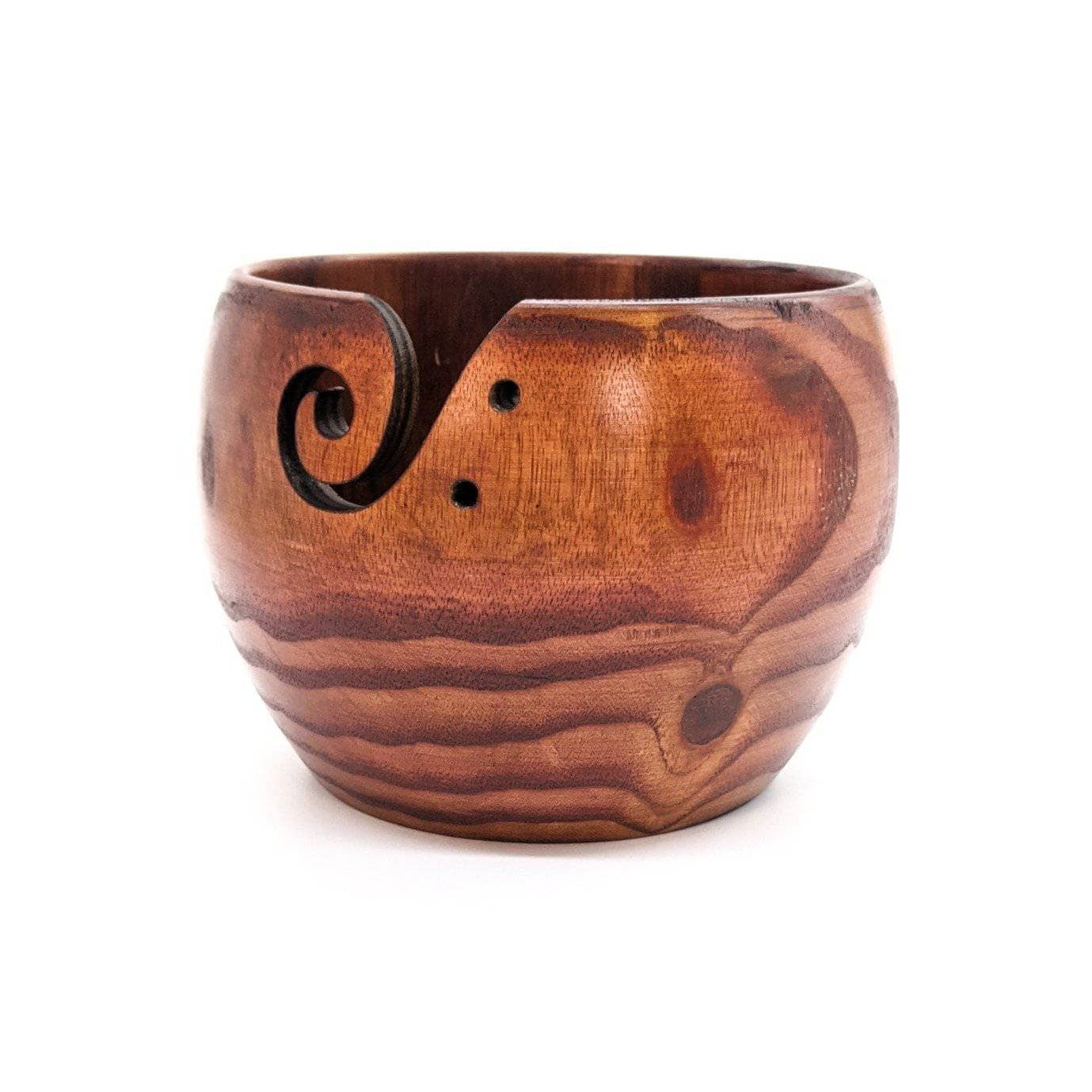 ZJchao Yarn Bowl Handmade Crafted Wooden Yarn Bowl with Removable Lid for  Knitting and Crocheting, for Mom and Grandmother