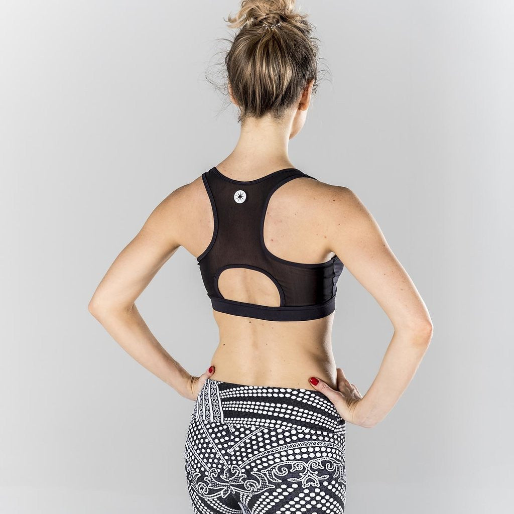 open back sports bra