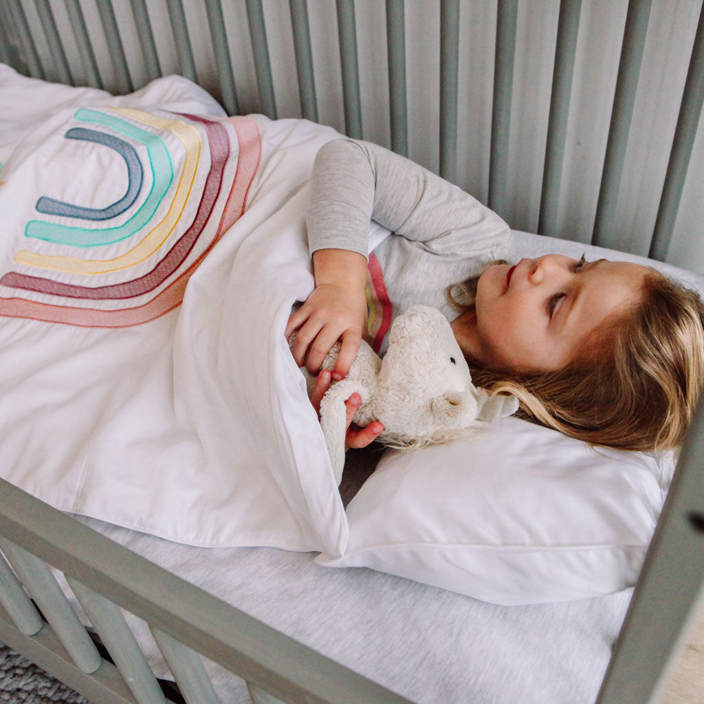 rainbow cot bed duvet cover