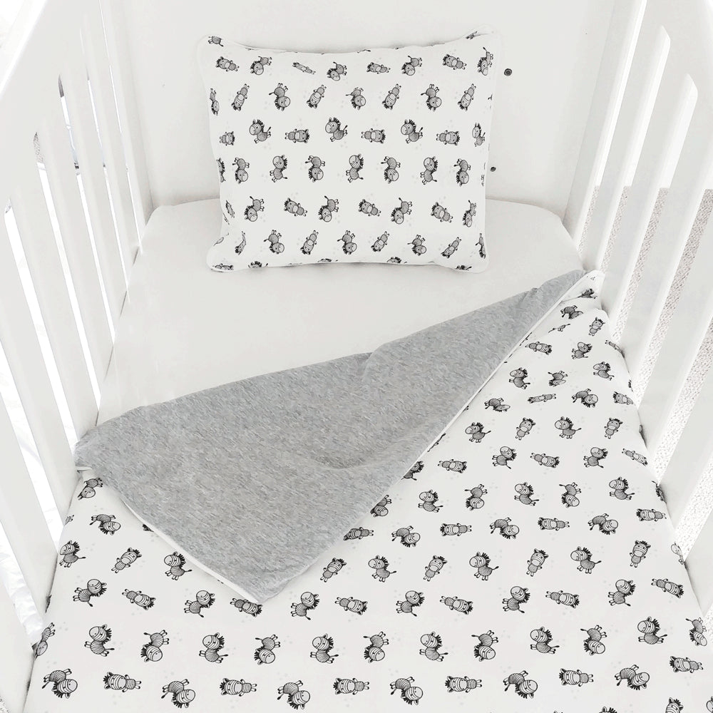 Little Acorn Zany Zebra Cot Duvet Cover Set 2 Sizes Available