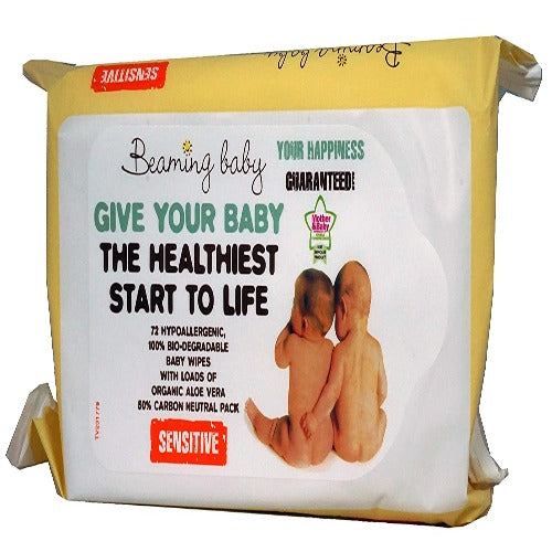 Beaming Baby Organic Baby Wipes 72 Wipes Pack