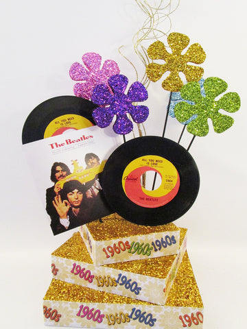 1960's Beatles centerpiece - Designs By Ginny