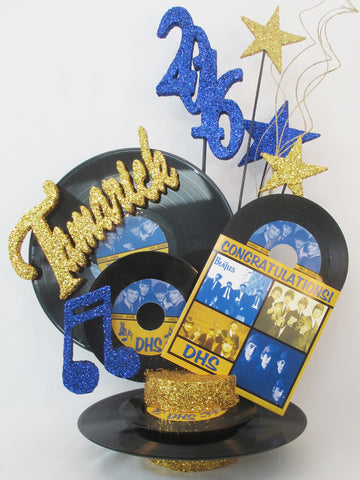 Beatles themed graduation centerpiece - Designs by Ginny