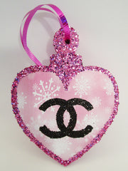 Chanel CC holiday ornament - Designs by Ginny