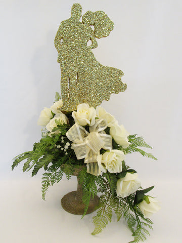 Silk Floral Bridal - Anniversary Centerpiece - Designs by Ginny