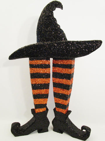 Witch's feet & hat Halloween centerpiece - Designs by Ginny