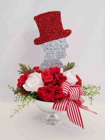 LINCOLN HEAD FLORAL CENTERPIECE - DESIGNS BY GINNY