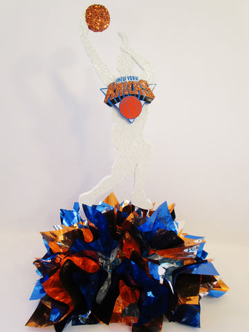 NY Knicks themed birthday centerpiece - Designs by Ginny