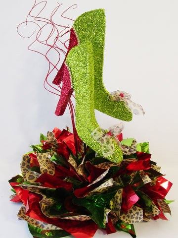 Pair of high heel shoes centerpiece - designs by ginny