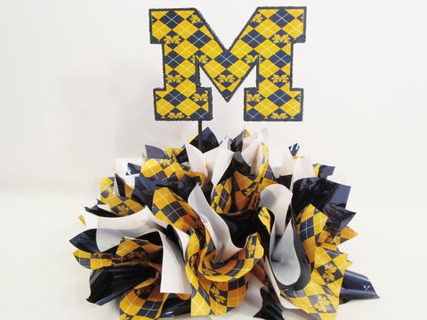 University of Michigan tailgate centerpiece - Designs by Ginny