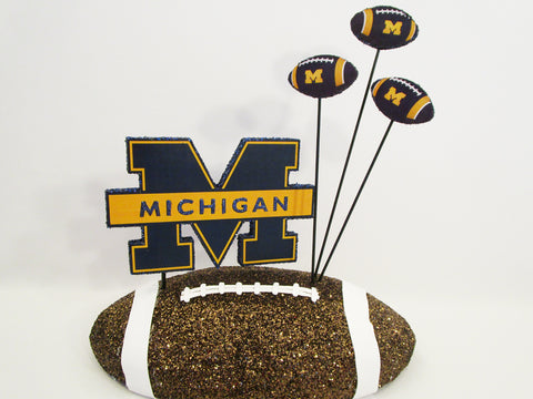 University of Michigan football centerpiece - Designs by Ginny