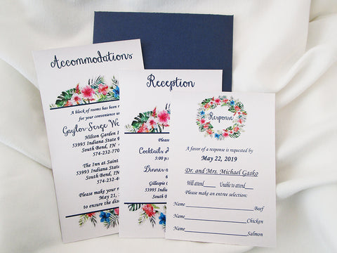 tropical wedding invite - Designs by Ginny