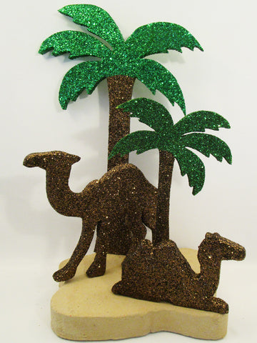 Camel and palm tree centerpiece - Designs by Ginny
