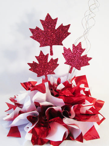 Canadian Maple leaf centerpiece