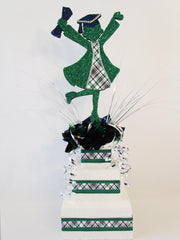 grad girl tartan plaid graduation centerpiece - Designs by Ginny