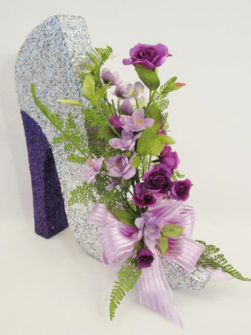 Floral High Heel Centerpiece - Designs by Ginny