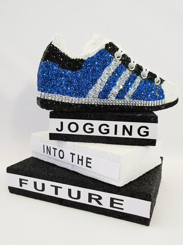 Jogging into the Future graduation centerpiece - Designs by Ginny