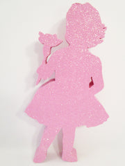 Little Girl with Flower Cutout - Designs by Ginny