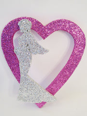 open heart with bride cutout - Designs by Ginny