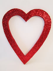 red open heart cutout
