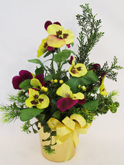 pansy centerpiece