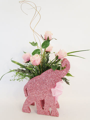 Pink Elephant Floral Centerpiece - Designs by Ginny