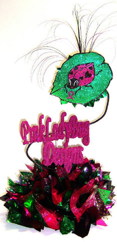 Pink Lady Bug centerpiece - Designs by Ginny