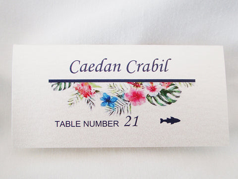 tropical wedding placecard - Designs by Ginny