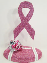 Load image into Gallery viewer, Pink Football &amp; Cancer Ribbon centerpiece- Designs by Ginny
