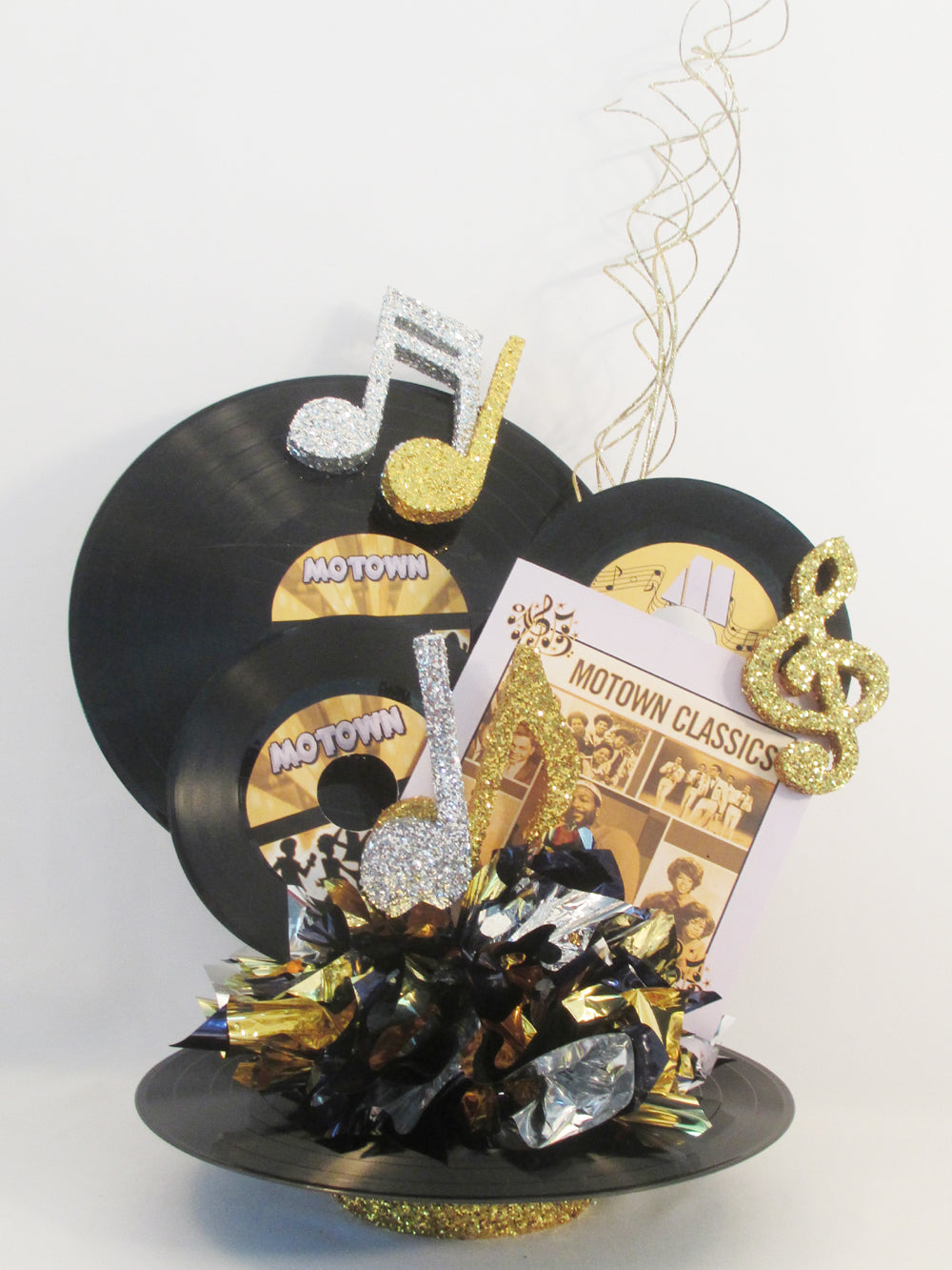 Motown Real Records Centerpiece – Designs By Ginny