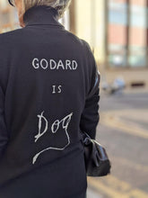 Load image into Gallery viewer, Bella Freud - Ginsberg Is God Black Cashmere Roll Neck Jumper - 32 The Guild 
