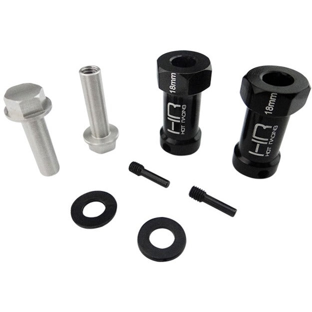 SCX10ET01 18mm Wheel Hub Extensions with 12mm Hex (2) - Axial Scx Wraith