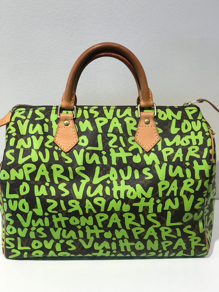 SOLD Louis Vuitton Stephen Sprouse Lime Green Graffiti Speedy 30 – dress