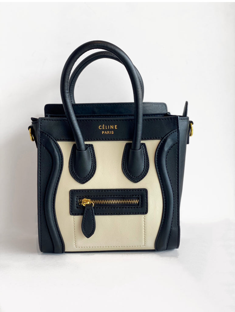 celine luggage tote black