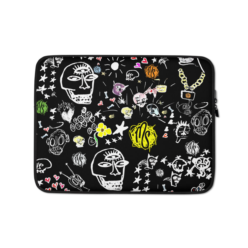 Download Art All Over Black Laptop Sleeve Mod Sun Merch