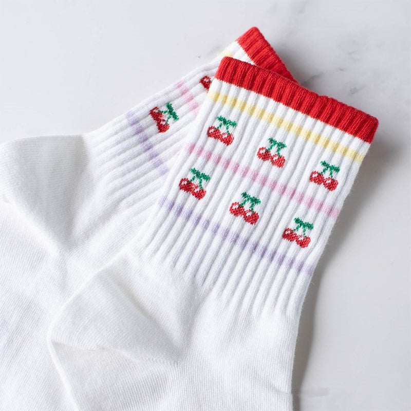 Juicy Fruit Casual Socks - Cherry