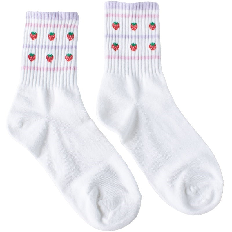 Juicy Fruit Casual Socks - Strawberry