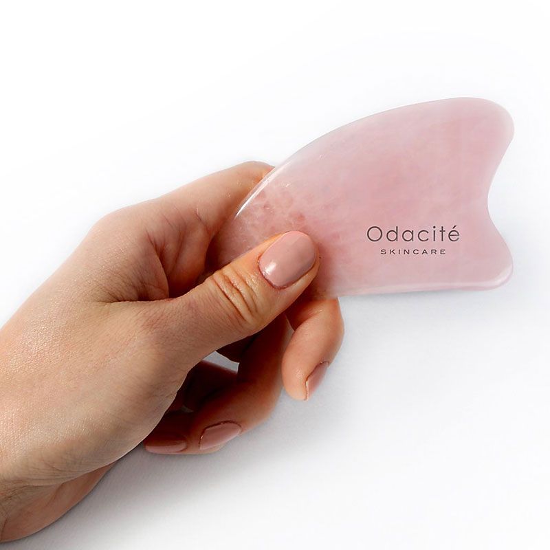 Crystal Contour Gua Sha Rose Quartz Beauty Tool