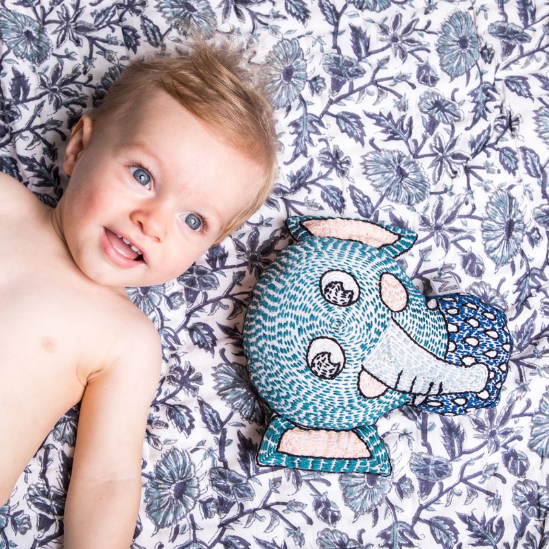 Download Handmade Kantha Elephant Lovey Rattle Beautyhabit