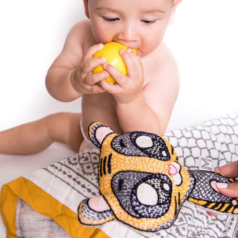 Handmade Kantha Tiger Lovey Rattle