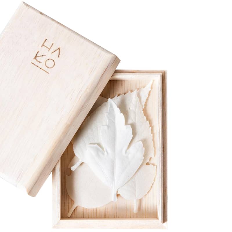 HA KO Paper Incense Wooden Box Set of 5 with Mat