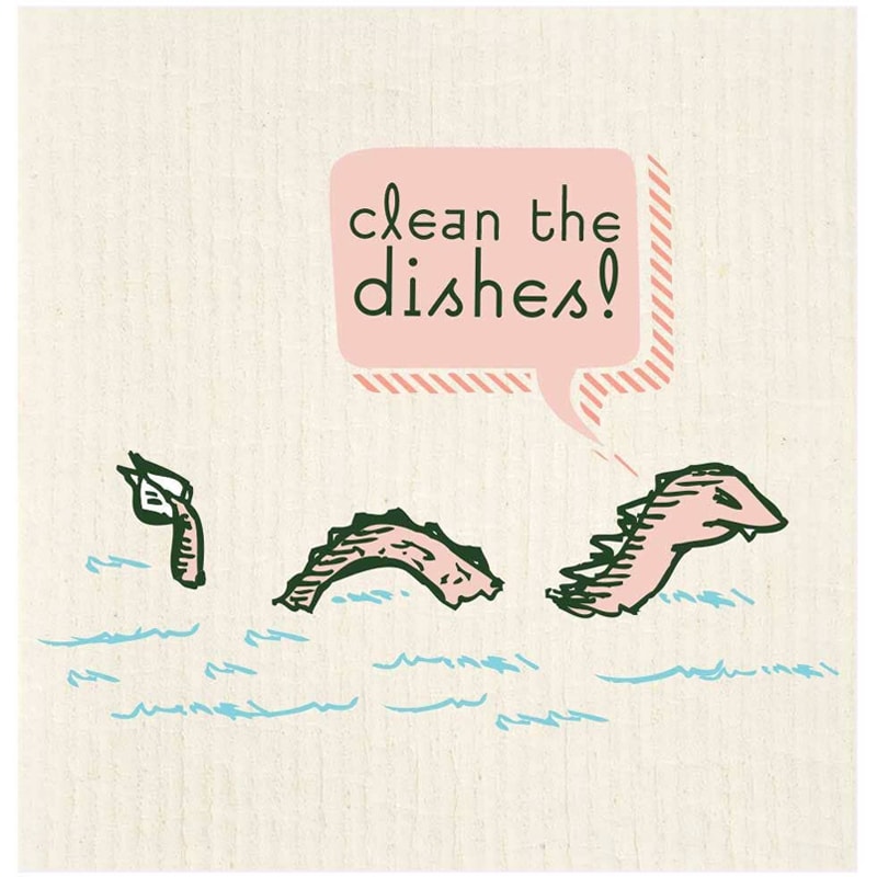 Clean the Dishes Sea Dragon Swedish Dishcloth