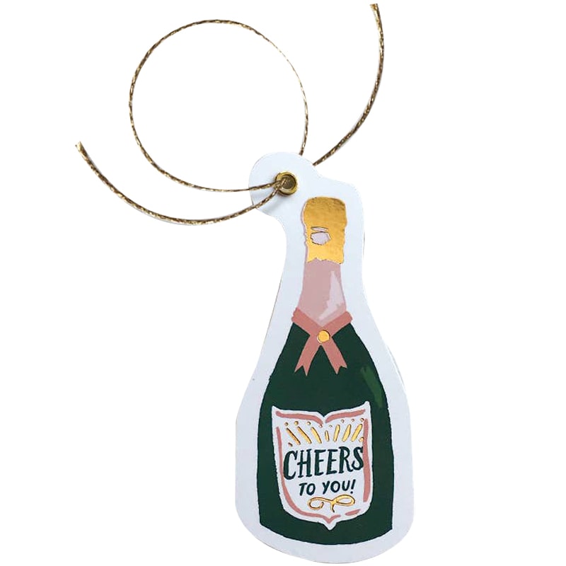 Champagne Diecut Gift Tags