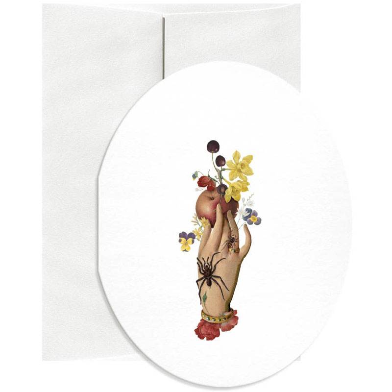 Apple Oval Greeting Card