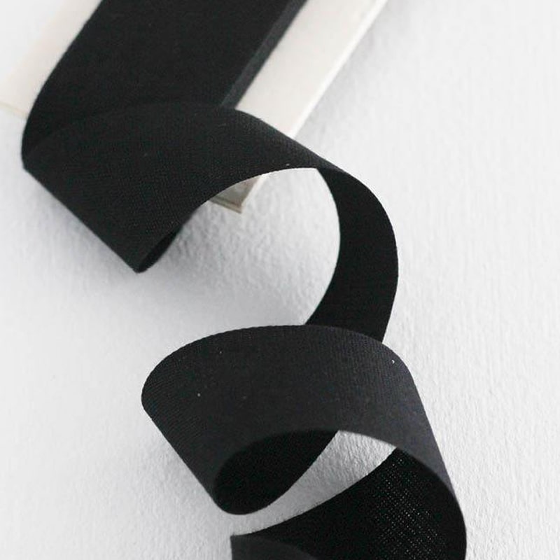 Thin Cotton Ribbon with Metallic Stripe - Black and Silver – Yozo Studio,  LLC