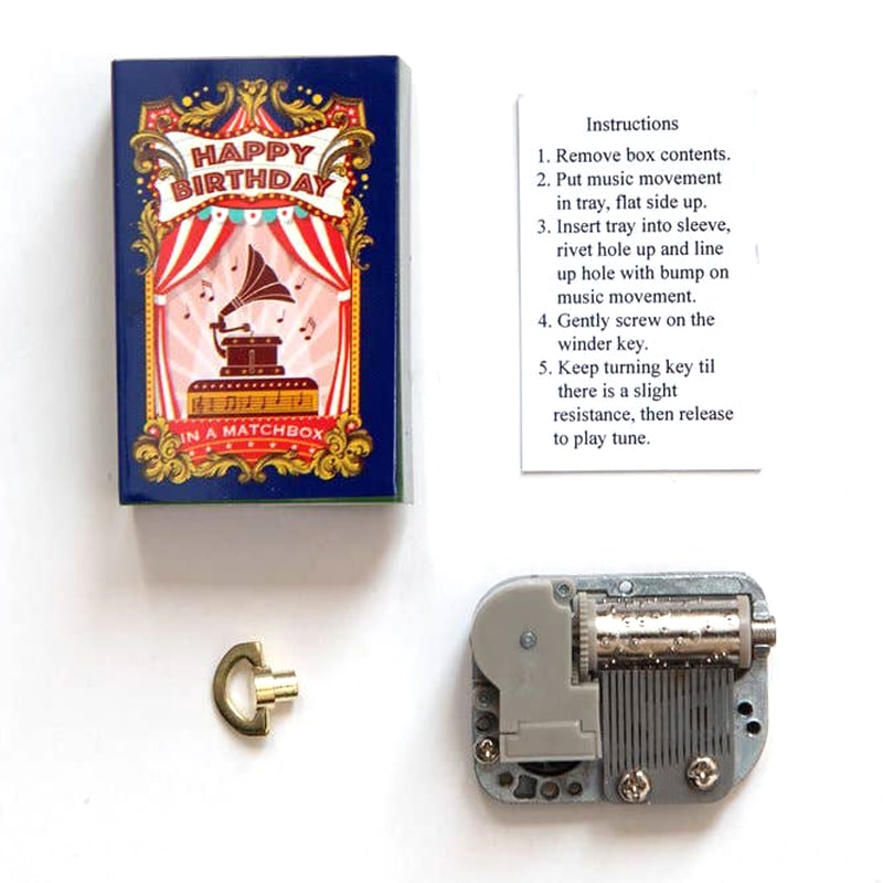 Happy Birthday Music Box In A Matchbox