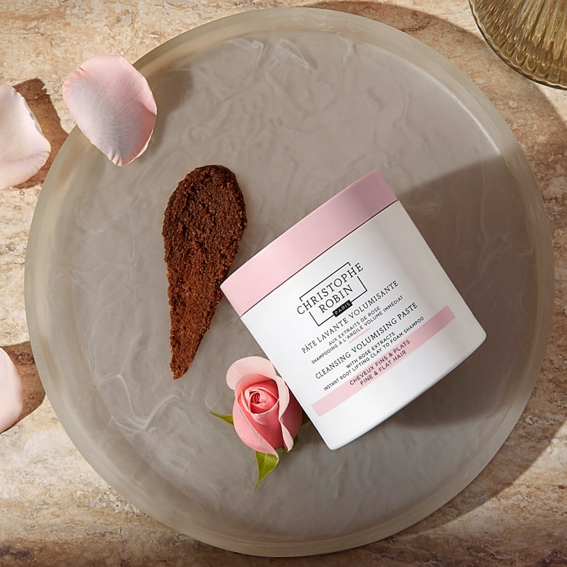 Cleansing Volumizing Paste with Pure Rassoul Clay and Rose Extracts