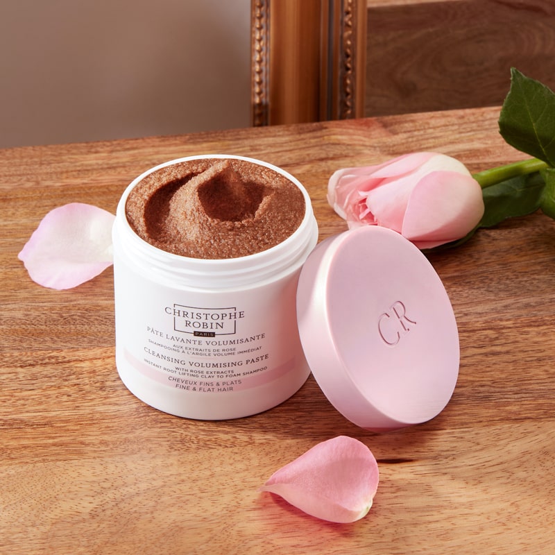 Cleansing Volumizing Paste with Pure Rassoul Clay and Rose Extracts