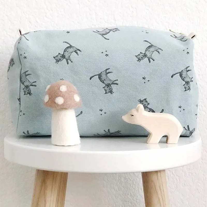 Cat Toiletry Bag – Cloud Blue