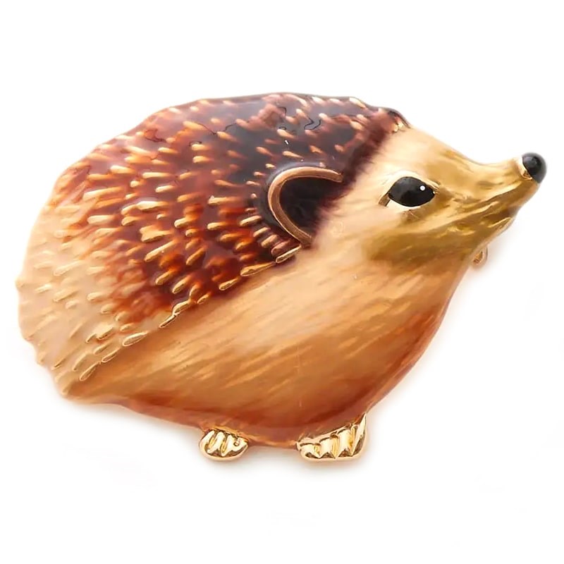 Enamel Hedgehog Brooch